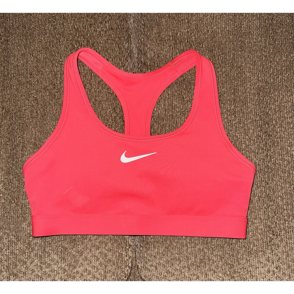 Nike Swoosh Medium Support Pink Dri Fit Racerback Sports Bra Size: XS